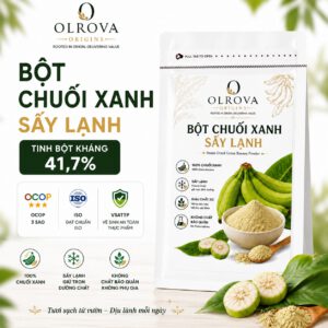Bột chuối xanh sấy lạnh OLROVA