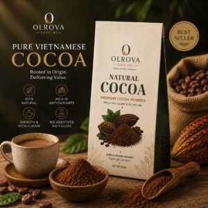 Bột cacao Natural nguyên chất 100% chưa kiềm hóa OLROVA